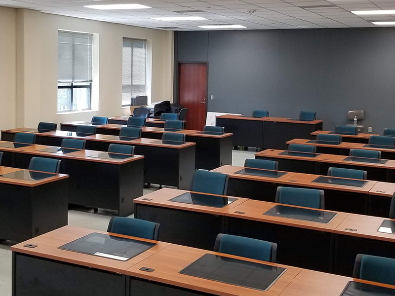 Downview Monitor Mounted in desk