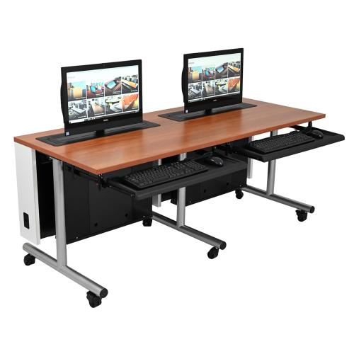 Computer Training Table w/ Trolley Monitor Lift
