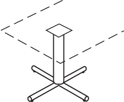 Circular Conference Tables- Metal Cross Base