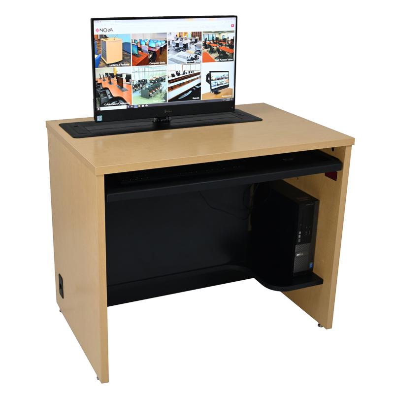 SingleComputerDesk-TrolleyEXL-FusionMaple-UserSide-MonitorUp-2.jpg