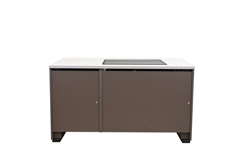 Sit-Stand-Pedestal-Downview-Rear_Seated_FashionGreyWS_SlateGreyB